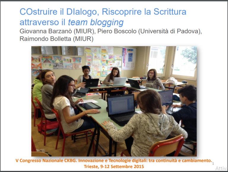 COstruire il DIalogo, Riscoprire la Scrittura attraverso il team blogging